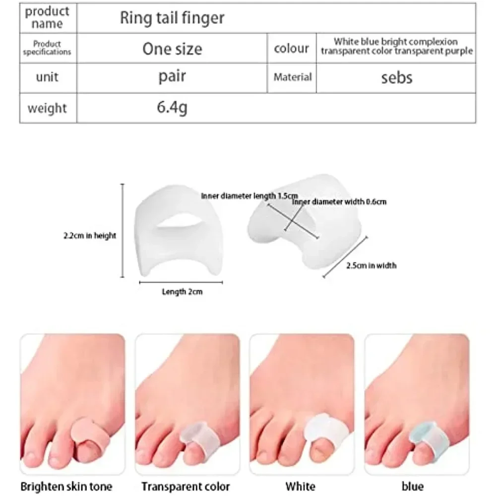 Yoga Toe Separator - 2pcs Silicone Toe Valgus Corrector Pedicure