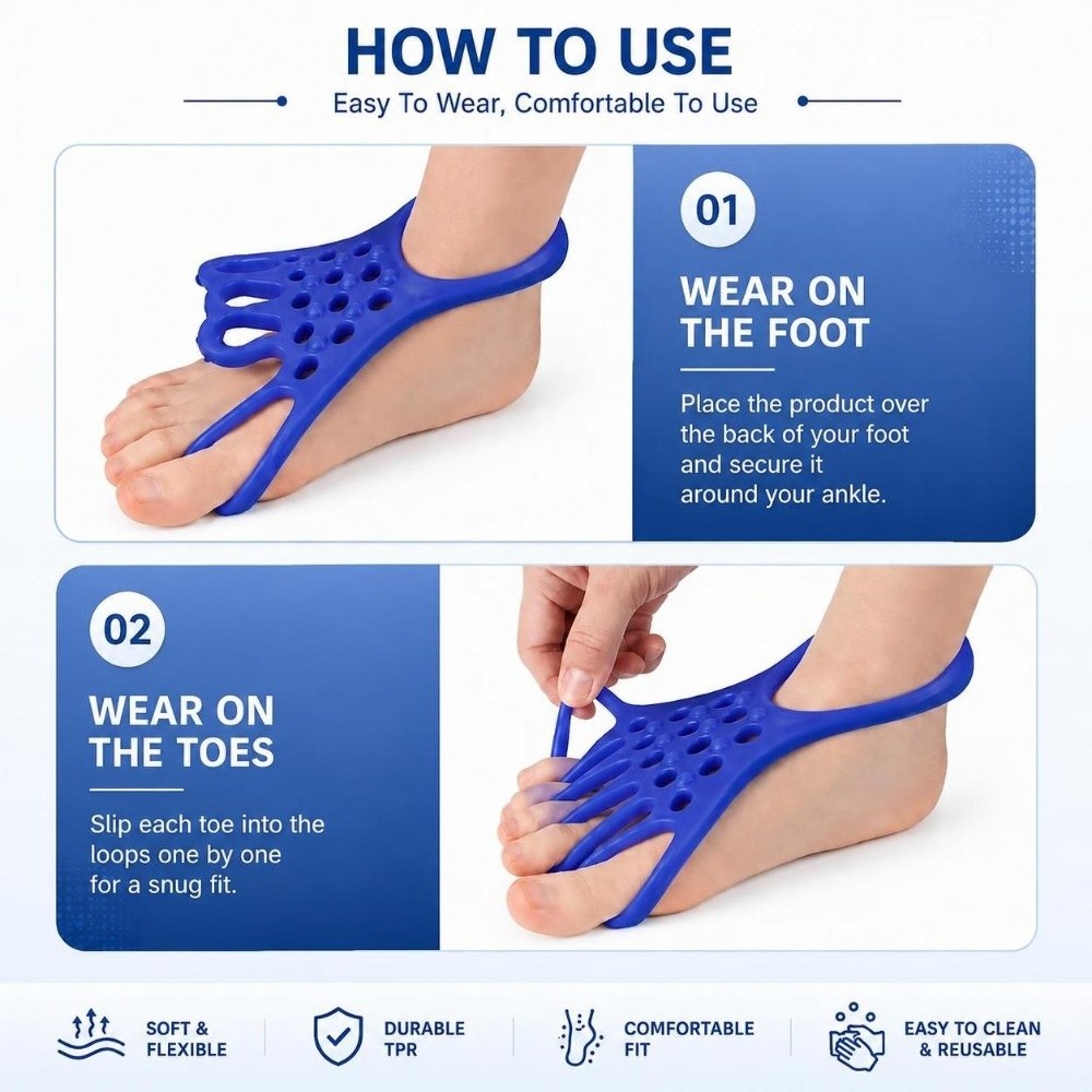 Yoga Toe Separator - 5 Toes Yoga Toe Foot Stretcher