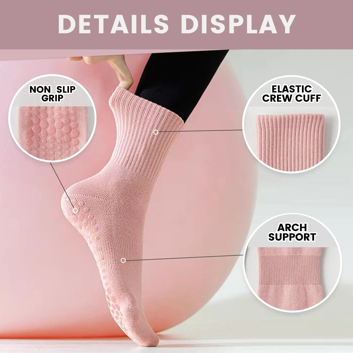 4 pairs of women's yoga socks, - đánh giá và giá Yoga & Fitness Classes By Niharika Zirakpur Reviews