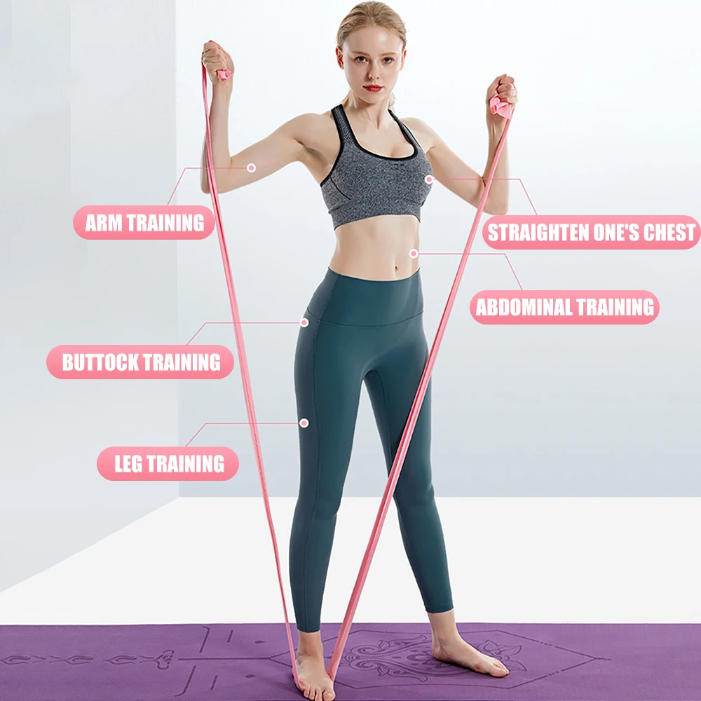 Length 200cm Yoga Pilates Stre - đánh giá và giá Yoga Fitness Resistance Band