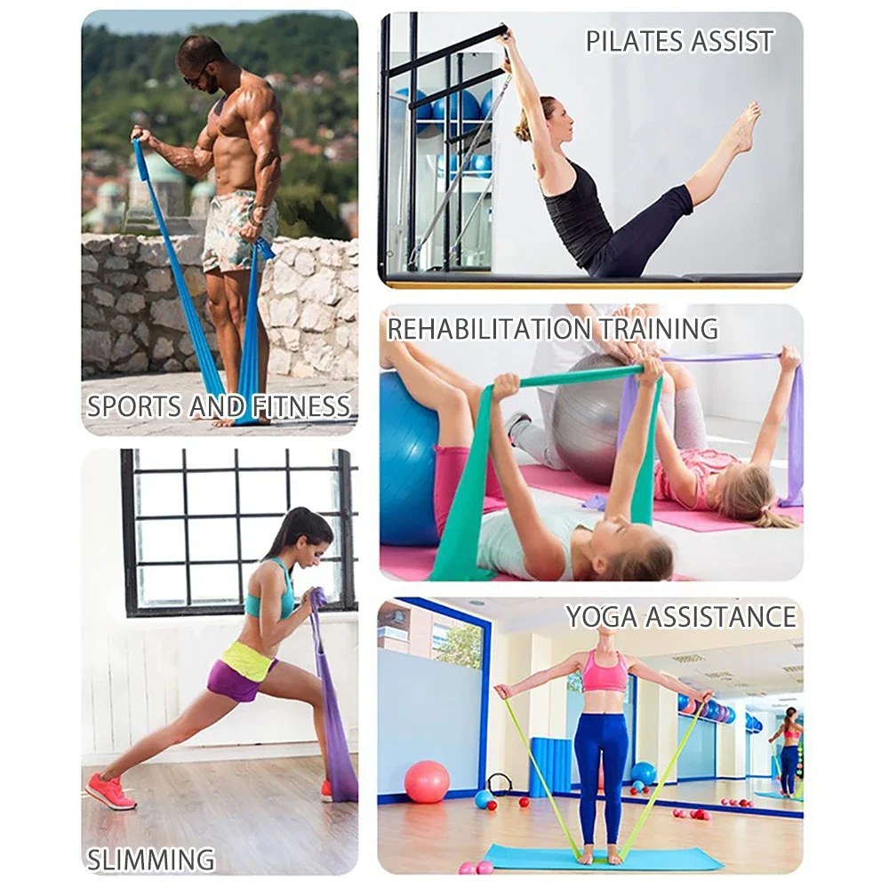Length 200cm Yoga Pilates Stre - đánh giá và giá Yoga Fitness Resistance Band