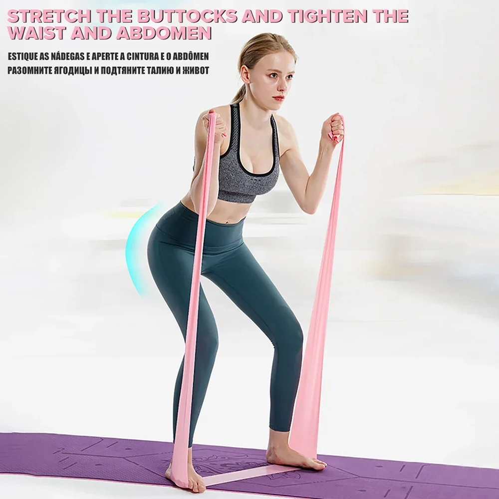Length 200cm Yoga Pilates Stre - đánh giá và giá Yoga Fitness Resistance Band