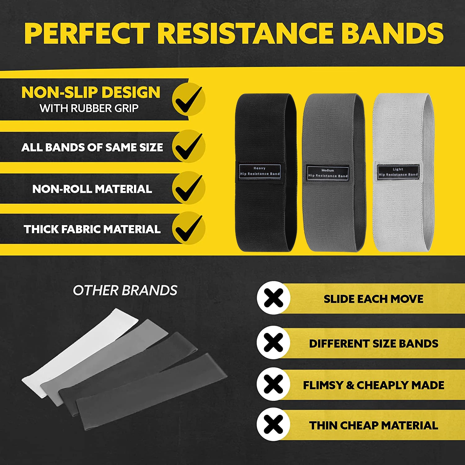 Fabric Resistance Hip Booty Ba - đánh giá và giá Yoga Fitness Resistance Band